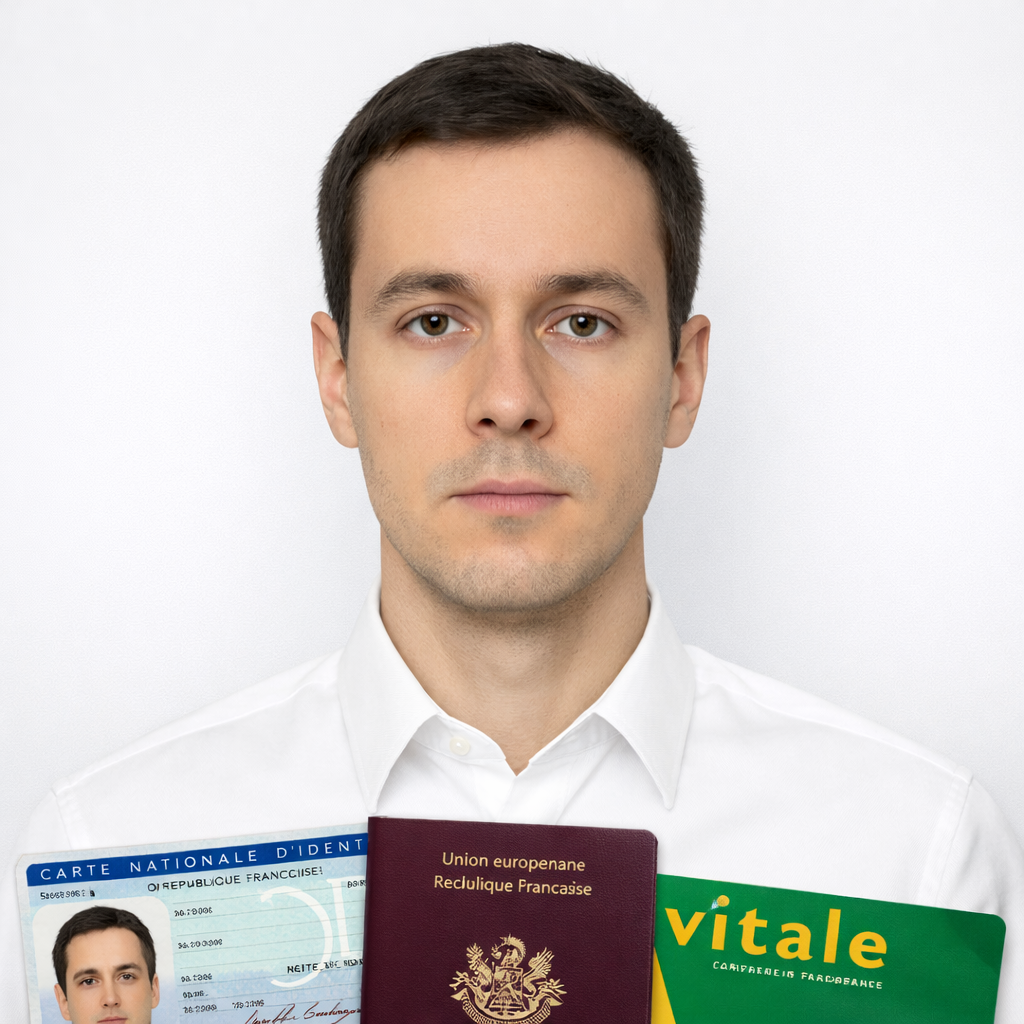 Photo d'identité aux normes réalisée au studio de Montereau