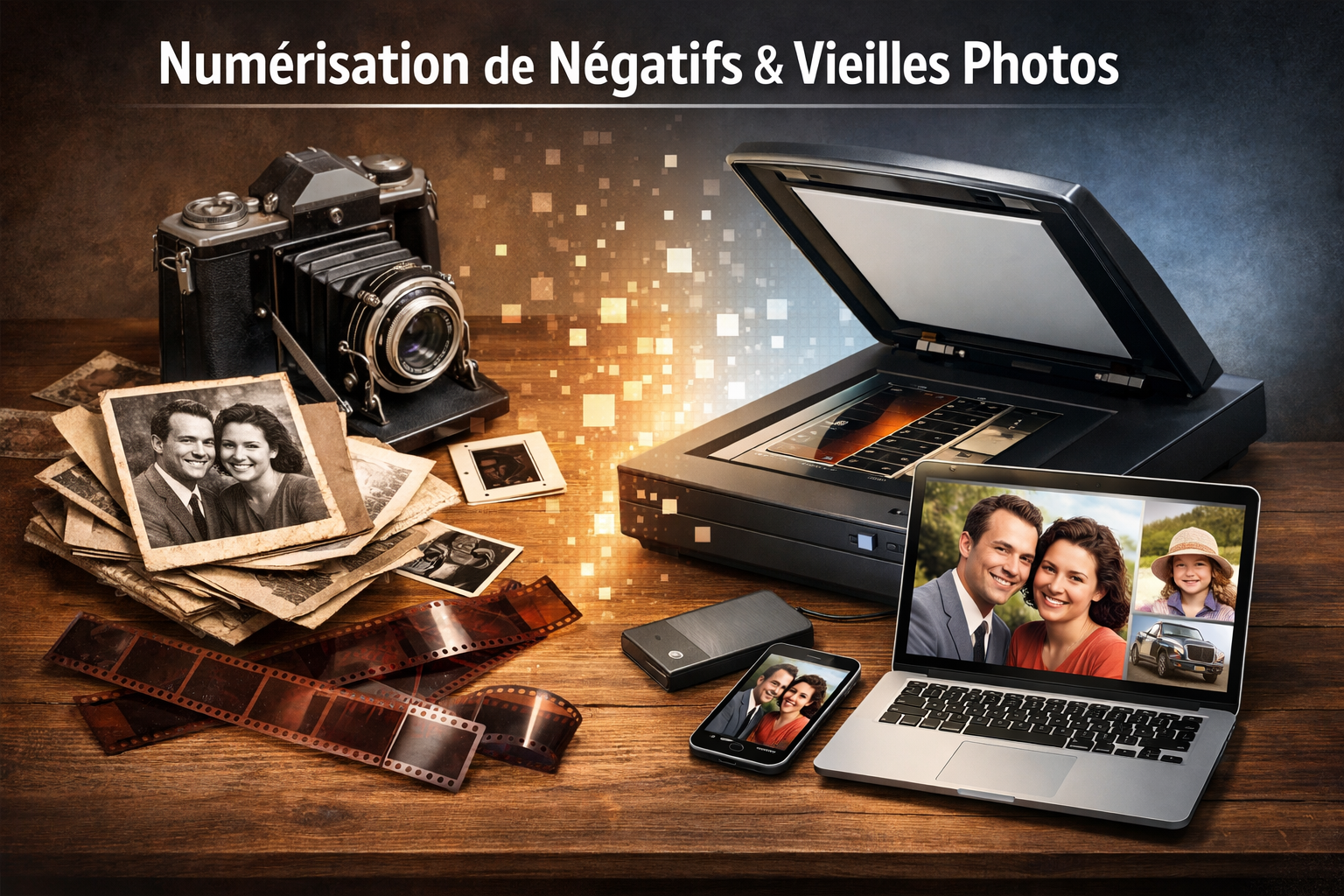 Numérisation négatif diapos vieilles photos